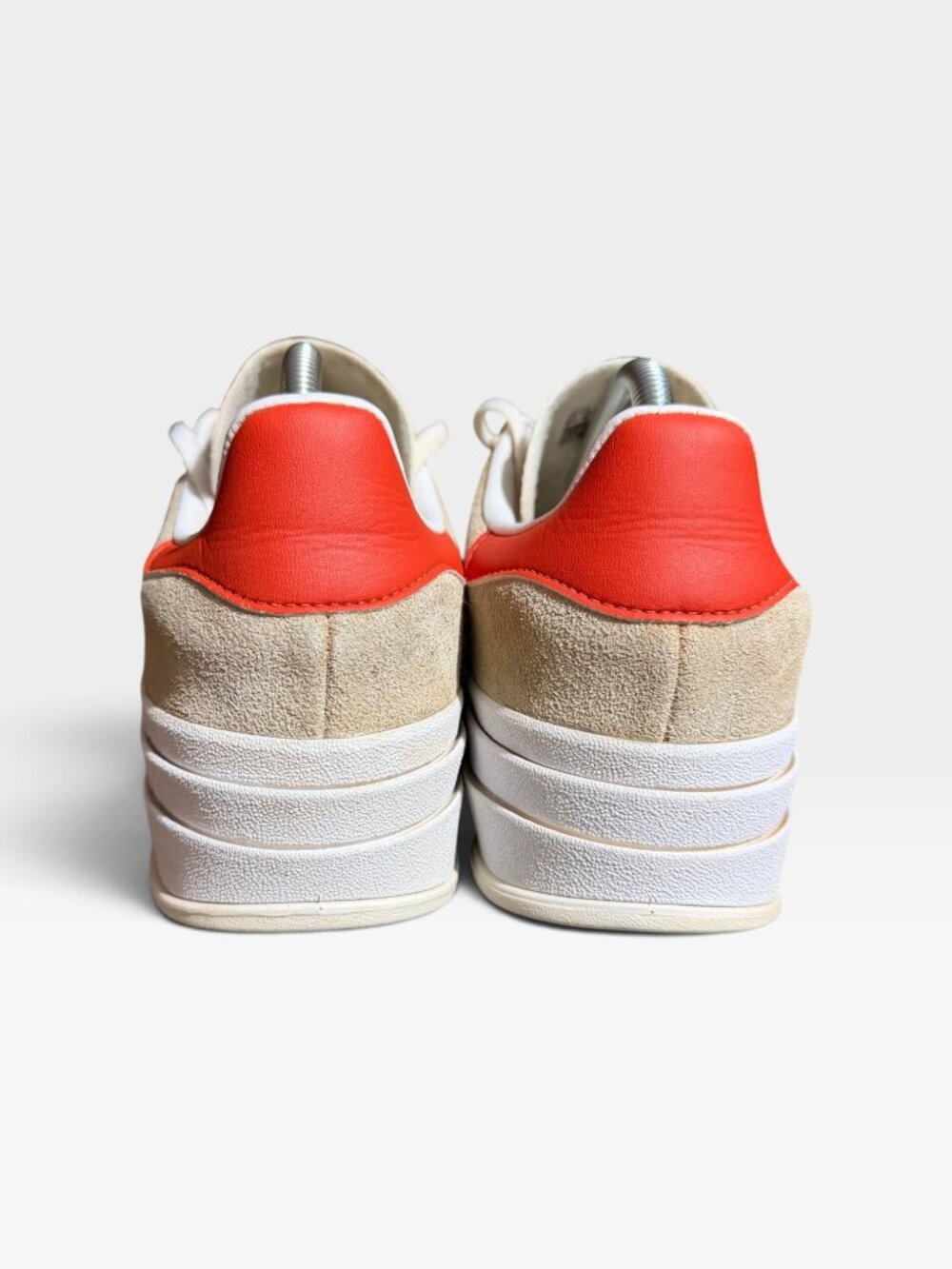 Adidas Gazelle Bold Suede Platform Sneakers Wonder Tan Beige Orange Women’s 9.5 - Picture 3 of 10